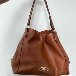 Coach Tan Leather Shoulder Bag